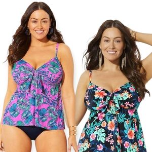 Floral Print Women's Swim Top